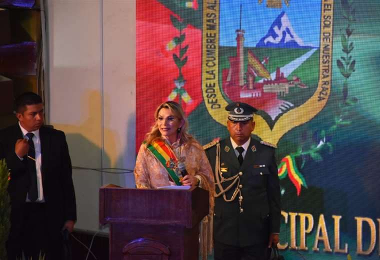 La jefa de Estado durante su discurso I Foto: APG Noticias.
