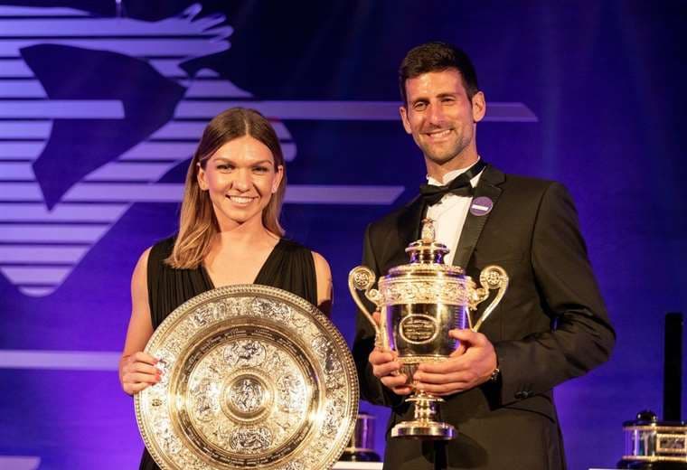 El serbio Novak Djokovic y la rumana Simona Halep son los vigentes campeones de Wimbledon. Foto: Internet