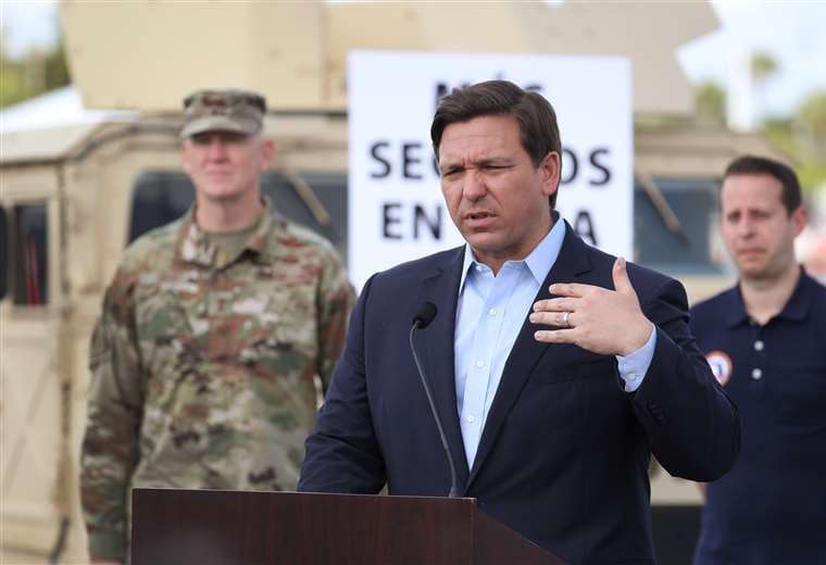El gobernador de Florida declaró el confinamiento en su estado. Foto AFP