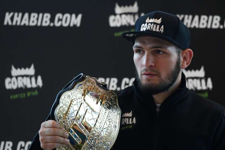 El peleador ruso Khabib Nurmagomedov dijo que no participará en el evento de UFC. Foto: AFP