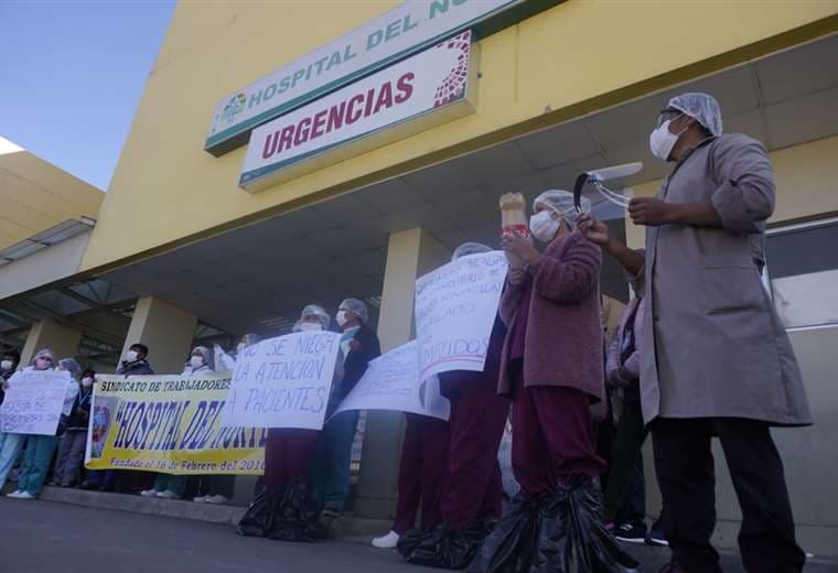 La protesta del personal de salud I Foto: APG Noticias.