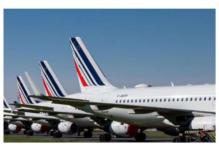 Las naves de Air France están en tierra. Foto AFP