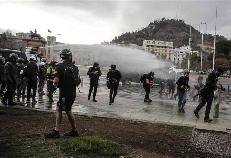 Los manifestantes fueron dispersados por la Policía. Foto AFP