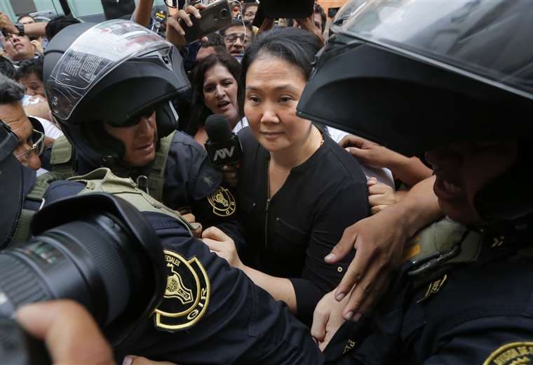 Keiko a la entrada del tribunal en enero de este año. Foto AFP