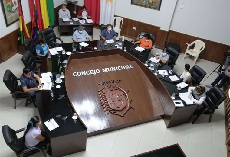 Concejales en pleno tratamiento de la norma Foto: Concejo de Montero