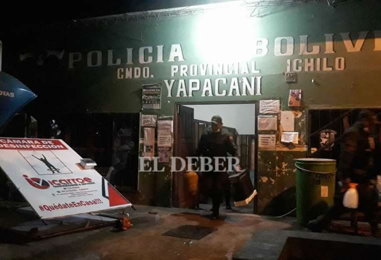 Así quedó el comando policial de Yapacaní tras el saqueo | Foto: Soledad Prado