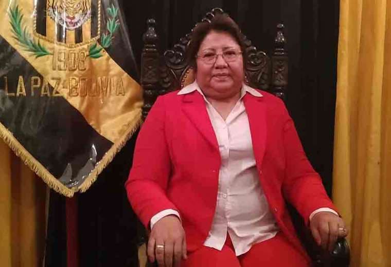 Inés Quispe, presidente del club The Strongest. La única dama que manda en una entidad del balompié nacional. Foto: internet