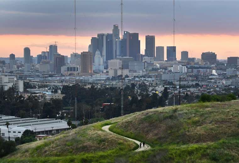 Vista general de la ciudad de Los Ángeles. Foto AFP