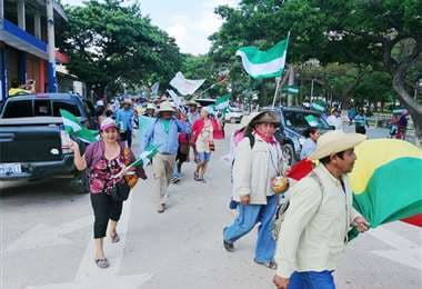 Una marcha de CIDOB en Beni