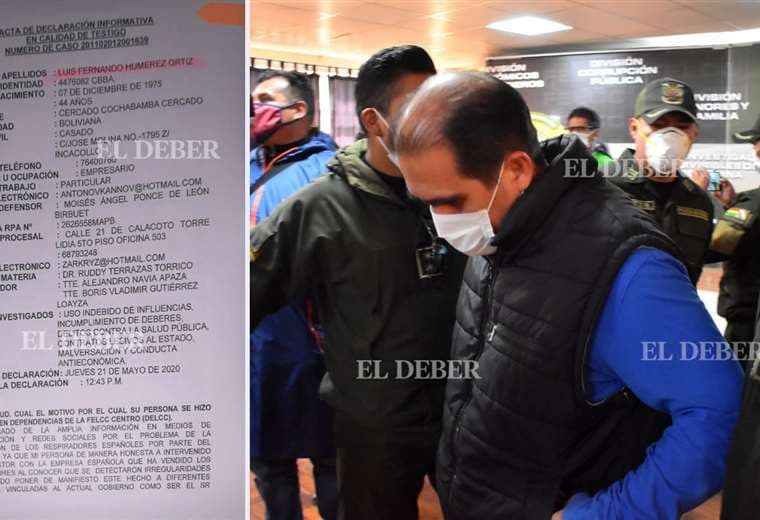 El jueves Fernando Humérez prestó su declaración informativa ante la Fiscalía | Foto: EL DEBER/APG 