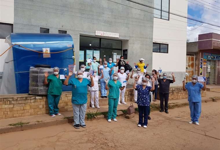 Personal médico del hospital de Mairana pide garantía para trabajar. Foto. Andrés Rocha