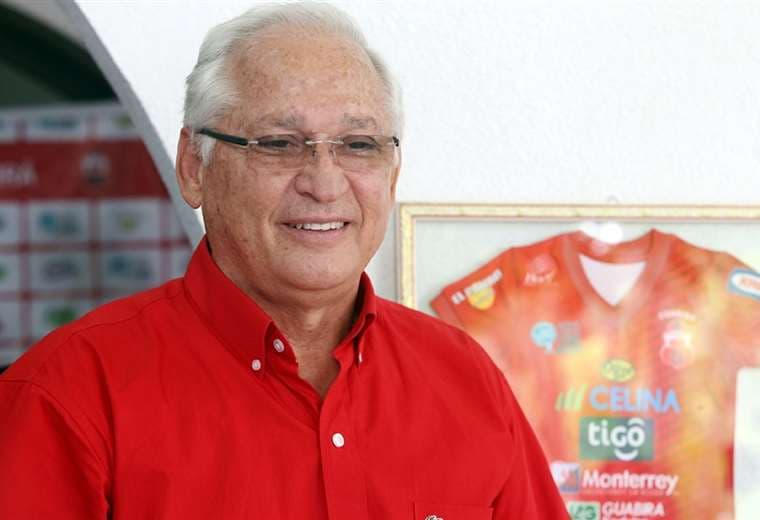 El presidente de Guabirá, Rafael Paz, expuso sus inquietudes en la reunión de los clubes de la División Profesional. Foto: El Deber