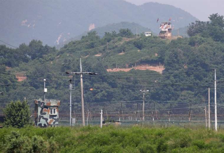 La conflictiva frontera entre las dos Coreas. Foto AFP