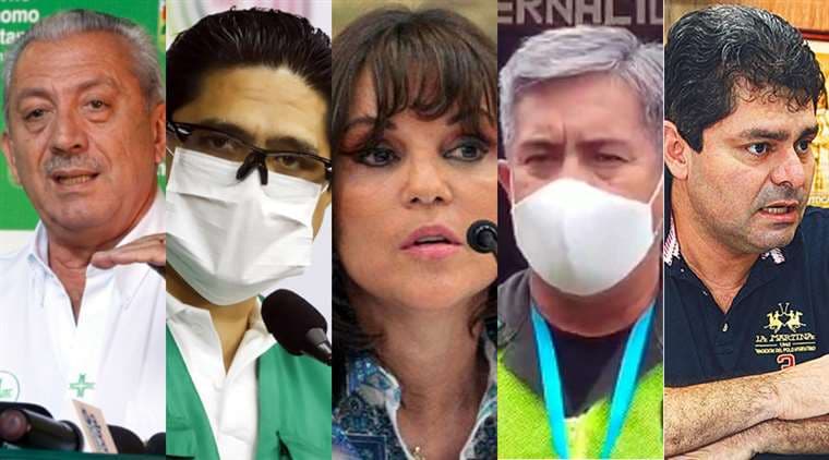 Urenda, Ríos, Bravo, Terán y Áñez dieron positivo a coronavirus. Foto: EL DEBER / Internet