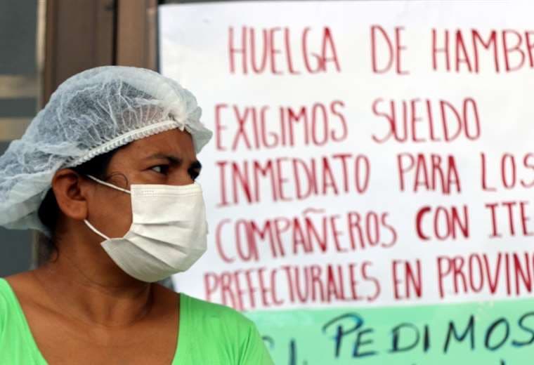 El coronavirus se sigue llevando la vida de los trabajadores de salud que hoy protestan por mejores condiciones de trabajo. Foto: Ricardo Montero