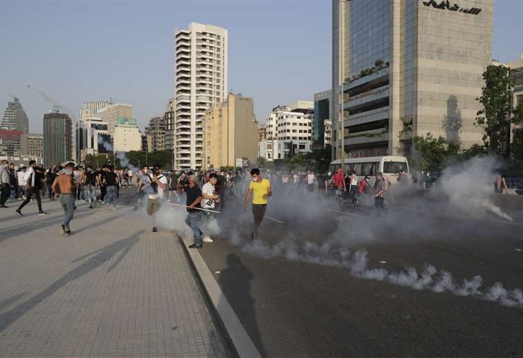 Los manifestantes se enfrentaron a las fuerzas del orden. Foto AFP