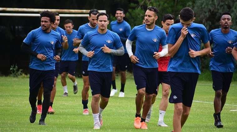 Un entrenamiento de Wilstermann, que podría volver este mes a los entrenamientos para jugar la Copa Libertadores. Foto: internet