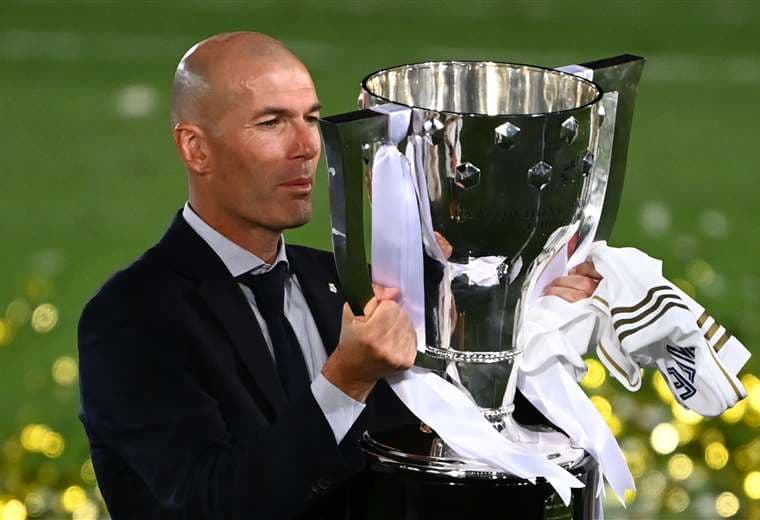 El francés Zinedine Zidane, entrenador del Real Madrid. Foto: AFP