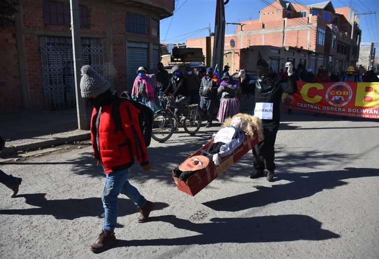 Partió la marcha desde El Alto. Foto: APG Noticias