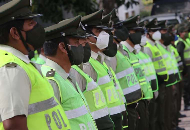 La policía boliviana ha registrado 48 bajas en lo que va la pandemia de coronavirus en el país. Foto: Jorge Gutiérrez