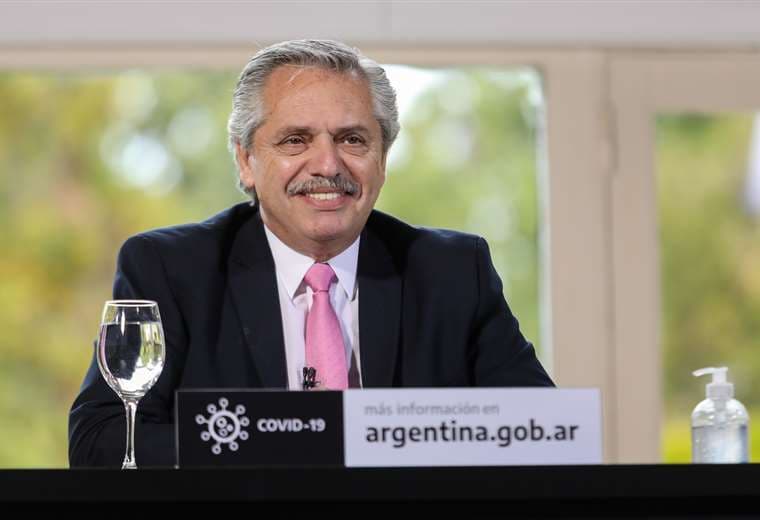 El mandatario en la residencia presidencial de Olivos. Foto AFP