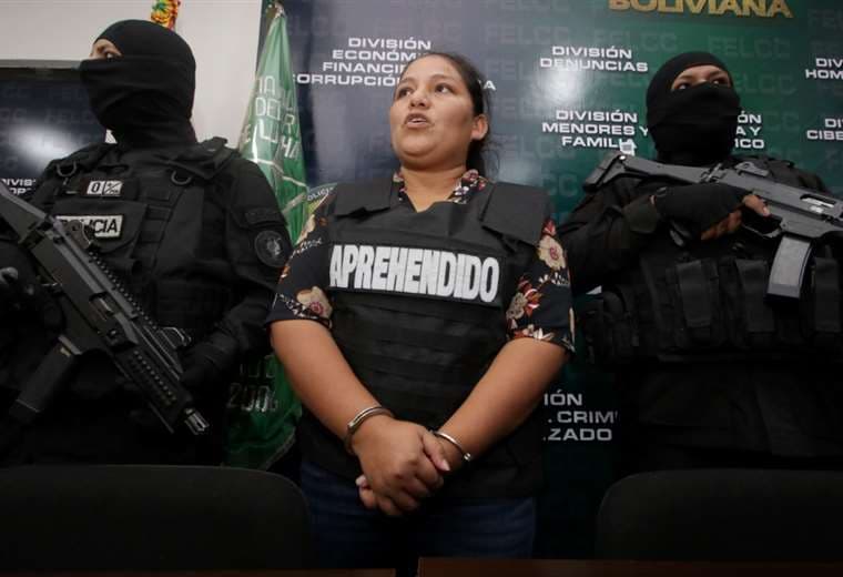 Choque cuando fue presentada por la Policía. Foto Hernán Virgo 