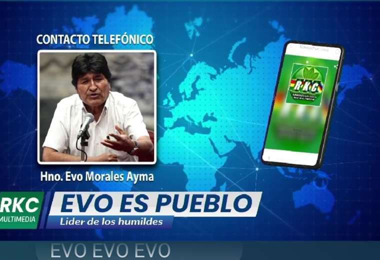 Evo Morales habló con sus bases el domingo.