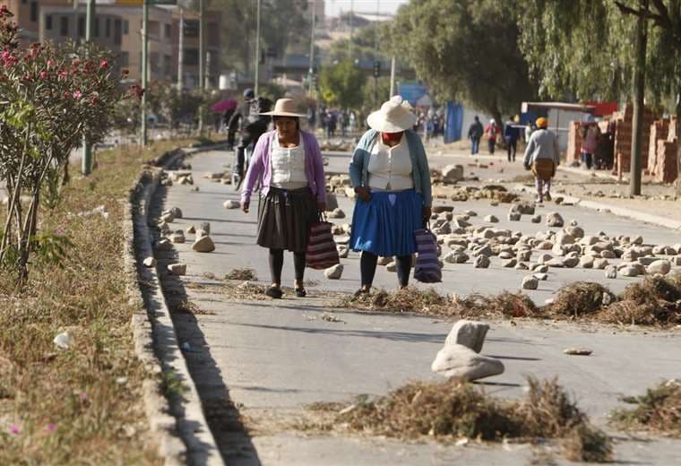 El bloqueo en Cochabamba. APG Noticias