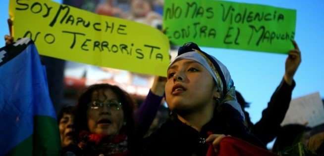 Protesta mapuche. Foto Internet