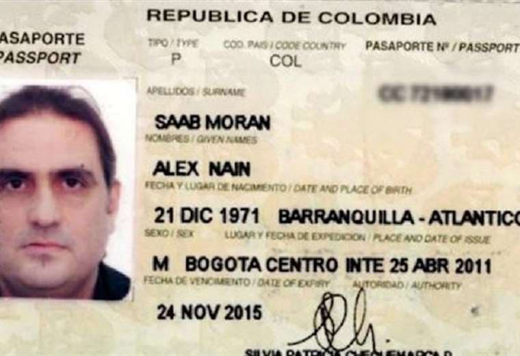 Imagen del pasaporte de Alex Saab, detenido en Cabo Verde. Foto El País