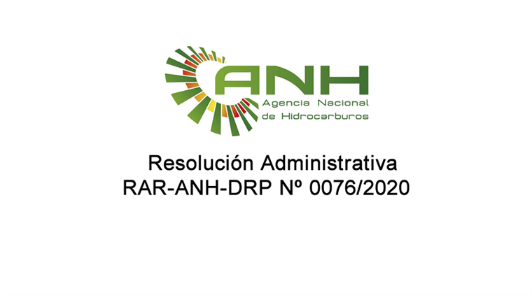   Resolución Administrativa RAR-ANH-DRP Nº 0076/2020 