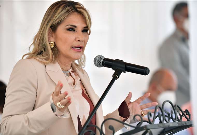 La presidenta Jeanine Áñez en Tiquipaya. Foto: ABI