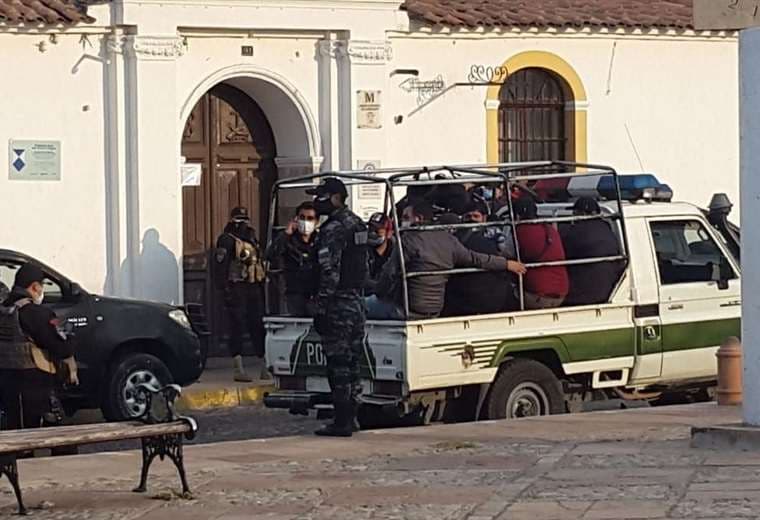 Fueron detenidos en días pasados en la zona de La Recoleta en Sucre