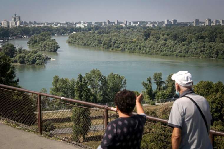 El Danubio a su paso por las cercanías de Belgrado. Foto AFP