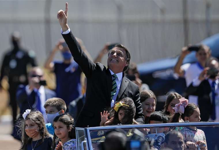 Bolsonaro saluda el Día de la Independencia de Brasil. Foto AFP