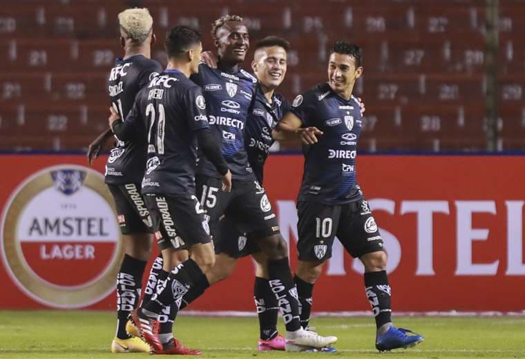 La celebración de los jugadores de Independiente del Valle. Foto: AFP