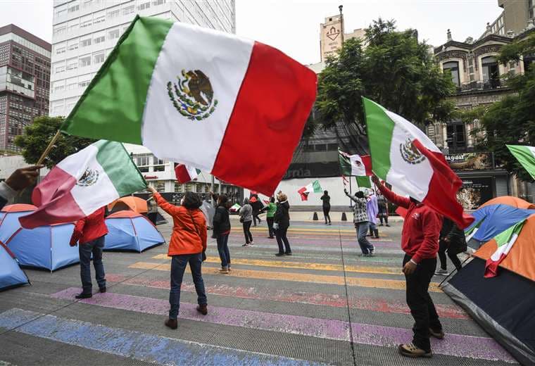 Protesta en Ciudad de México. Foto AFP