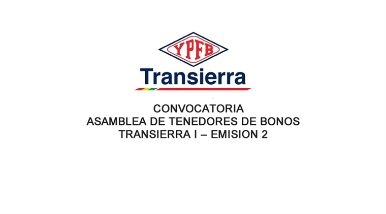 ASAMBLEA DE TENEDORES DE BONOS TRANSIERRA I – EMISION 2