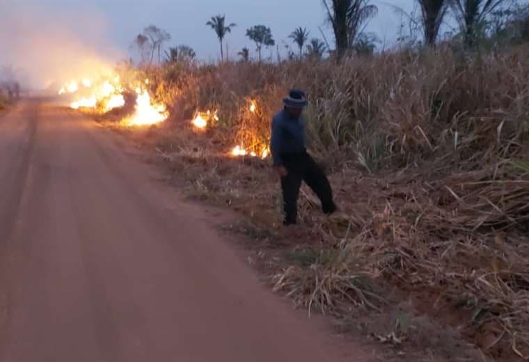 Detienen a 3 comunarios por provocar incendios. Fotos: Cortesía ABT