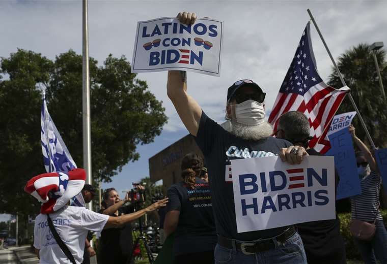 Partidarios de Biden en Florida. Foto AFP