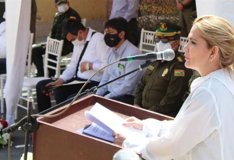La presidenta en un acto en Tarija (Foto: El Deber)