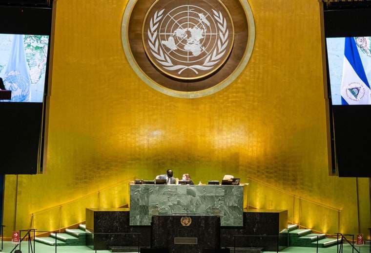 Denis Moncada durante su intervención en la ONU. Foto Internet