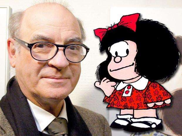 Quino y su hija Mafalda. Foto Internet