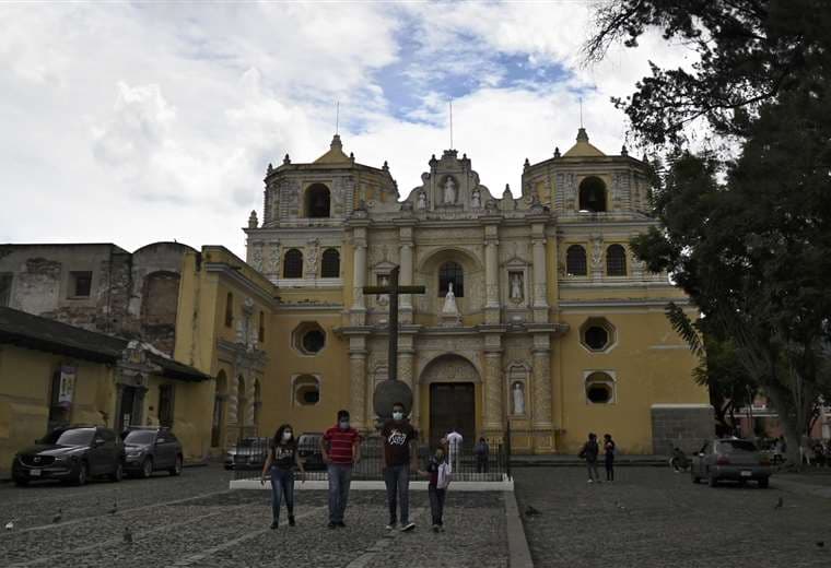 LA iglesia La Merced en la Antigua Guatemala. Foto AFP