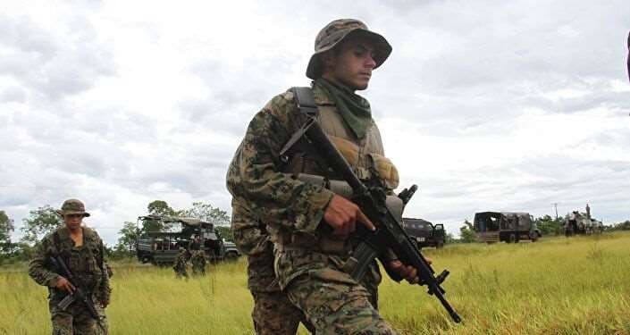 Militares paraguayos en labores de rastrillaje. Foto Internet