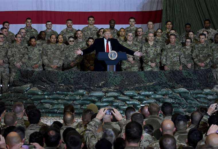 En 2019, Donald Trump visitó a militares de EEUU en Afganistán/Foto: AFP