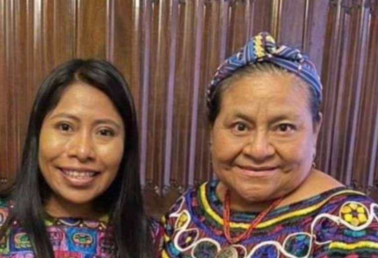 La actriz, de 27 años, y la activista, de 62, se encontraron en Guatemala