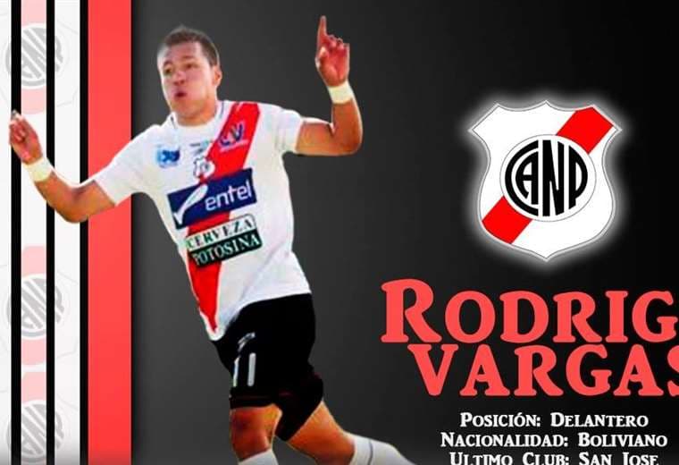 Rodrigo Vargas, delantero que reforzará Nacional Potosí. Foto: Club NP