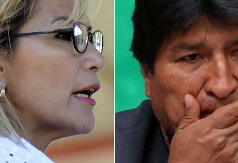 Jeanine Áñez y Evo Morales.