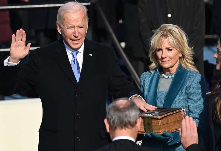 Joe Biden jura como presidente de EEUU/fOTO: afp
